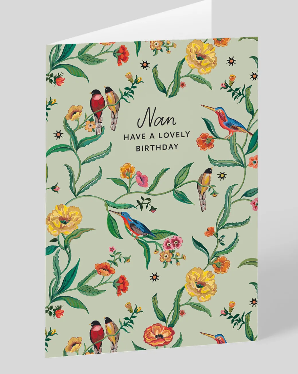Personalised Summer Birds Nan Lovely Birthday Card | Ohh Deer