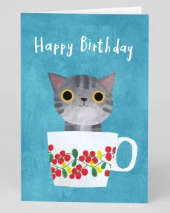 Personalised Teacup Kitten Birthday Card | Ohh Deer
