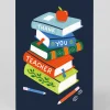 Personalised Thank You Teacher Books Card | Ohh Deer