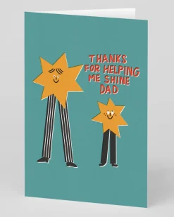Personalised Thanks For Helping Me Shine Father's Day Card | Ohh Deer