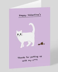 Personalised Thanks For Putting Up With My Sh*t Valentine's Day Card | Ohh Deer
