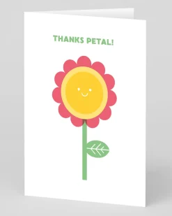 Personalised Thanks Petal Greeting Card