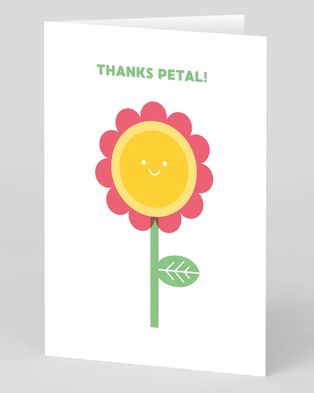 Personalised Thanks Petal Greeting Card
