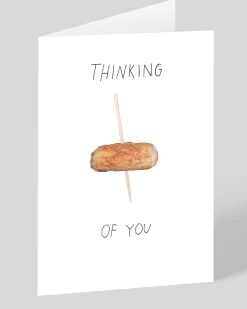 Personalised Thinking Of You Cocktail Sausage Greeting Card | Ohh Deer