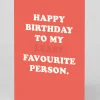Personalised To My Least Fave Person Birthday Card | Ohh Deer