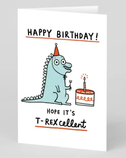 Personalised T-Rexcellent Birthday Card | Just £3.50 | Ohh Deer