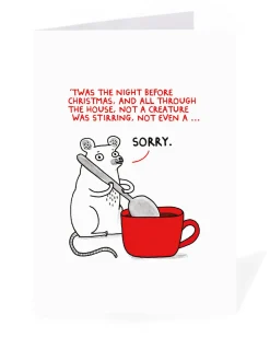 Personalised Twas the Night Before Xmas Mouse Christmas Card | Ohh Deer