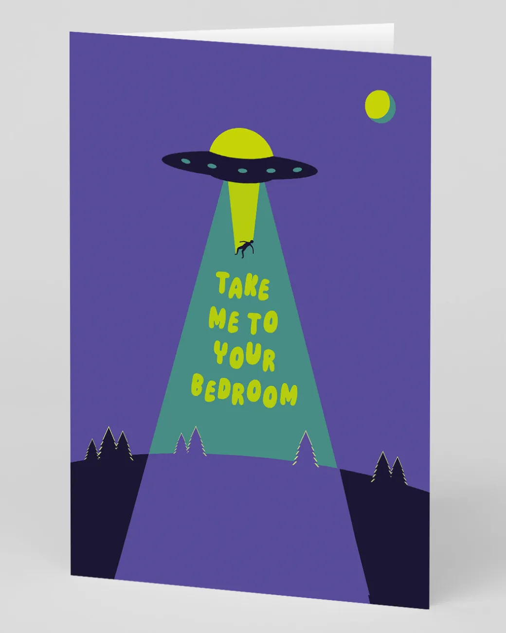 Personalised UFO Take Me To Your Bedroom Greeting Card | Ohh Deer