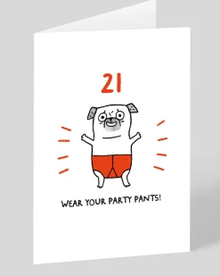 Personalised Wear Your Party Pants! 21st Birthday Card | Ohh Deer