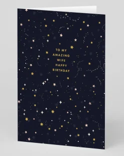 Personalised Wife Star Pattern Birthday Card | Ohh Deer