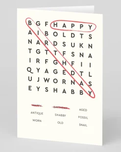 Personalised Word Search Happy Birthday Card | Ohh Deer