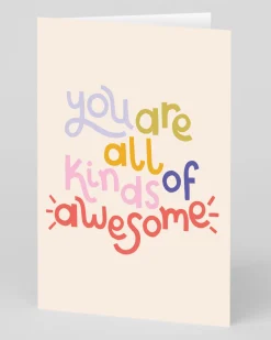 Personalised You Are All Kinds Of Awesome Greeting Card | Ohh Deer