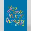 Personalised You Are In My Thoughts Greeting Card | Ohh Deer