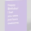Personalised You Were Born Awesome Birthday Card | Ohh Deer