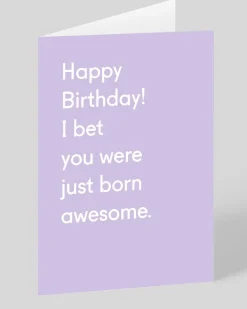 Personalised You Were Born Awesome Birthday Card | Ohh Deer