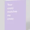Personalised Your Crazy Matches My Crazy Greeting Card | Ohh Deer