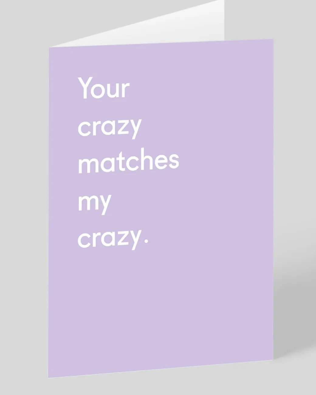 Personalised Your Crazy Matches My Crazy Greeting Card | Ohh Deer