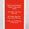 Personalised You're My Favourite Thing Greeting Card | Ohh Deer