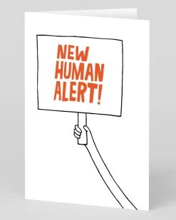 Personalsied New Human Alert Greeting Card | Ohh Deer