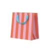 Pink And Orange Stripe Mini Gift Bag