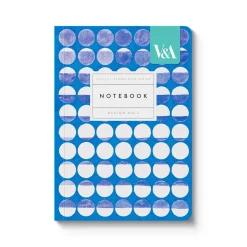 Playful Geometrics Blue Eclipse A6 Premium Perfect Bound Notebook