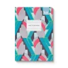 Playful Geometrics Deco Mint A5 Premium Perfect Bound Notebook