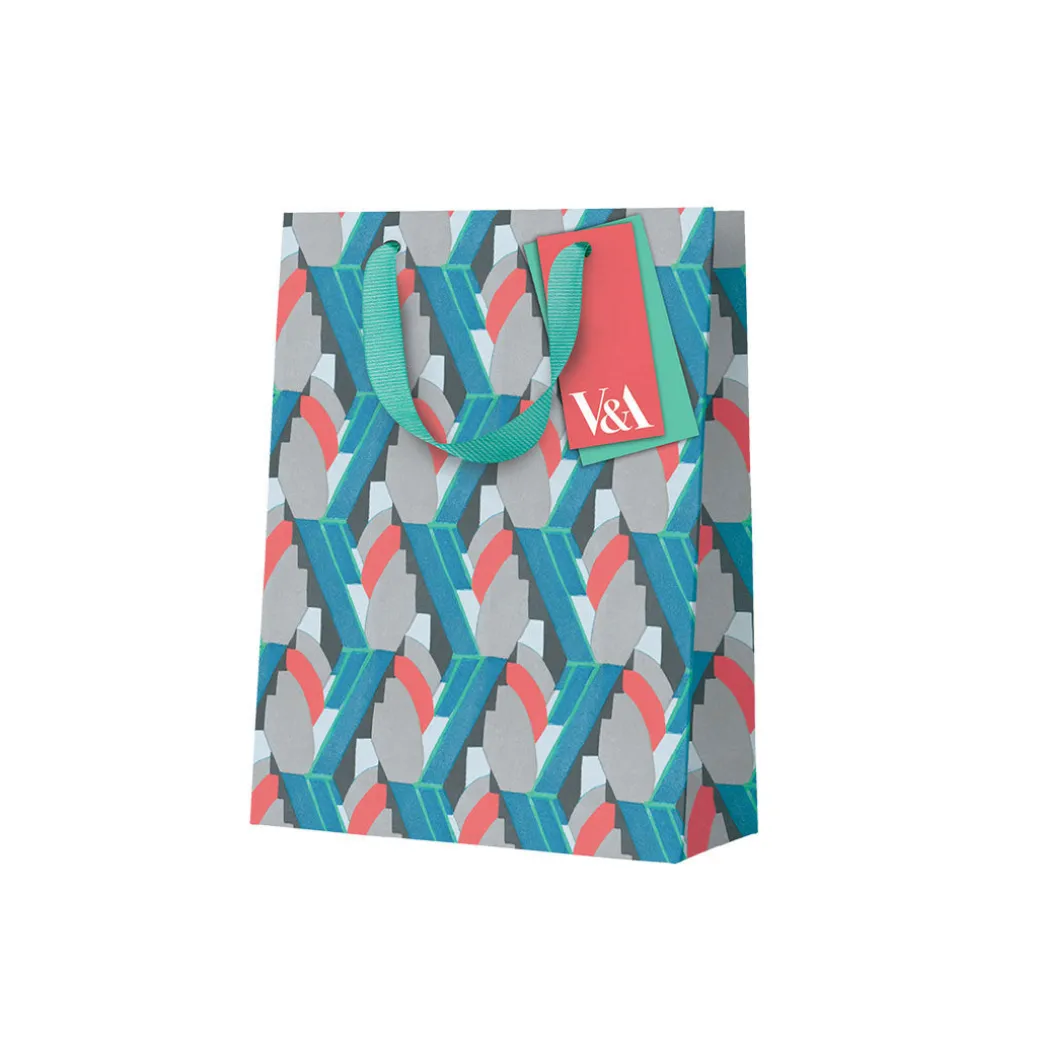 Playful Geometrics Red and Blue Crosses Mini Gift Bag