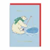 Polar Bear Fishing You A Merry Christmas Card | Ohh Deer