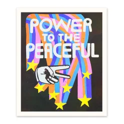 Power to the Peaceful Riso Print (12x10)