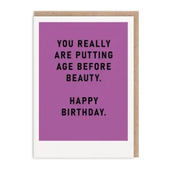 Putting Age Before Beauty Birthday Card ⏳😂 | Ohh Deer