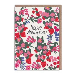 Red Floral Anniversary Card 💐🍓 - Hartland | Ohh Deer