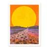 Red Sunset Landscape 1 Riso Print (8x6)