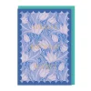 Scalloped Blue Arts & Crafts Birthday Card