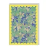 Scalloped Green and Blue Birds Birthday Card