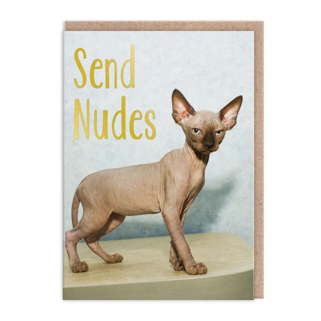 Send Nudes Greeting Card - Smitten Kitten | Ohh Deer
