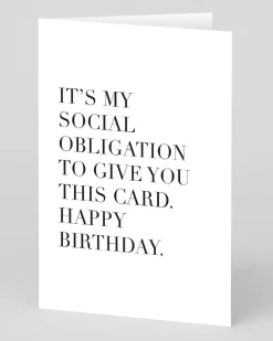 Social Obligation Birthday Card | Ohh Deer
