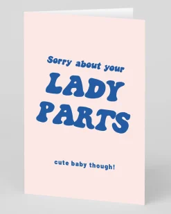Sorry About Your Lady Parts New Baby Card | Ohh Deer