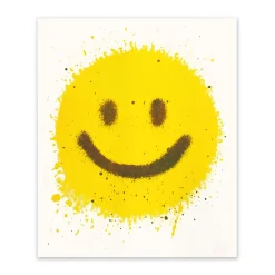 Spray Paint Smiley Riso Print (12x10)