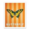 Striped Butterfly Small Art Print (12x10)