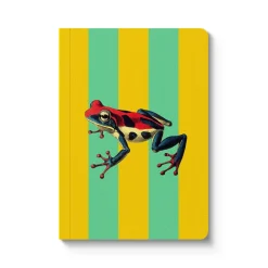 Striped Frog A6 Perfect Bound Notebook