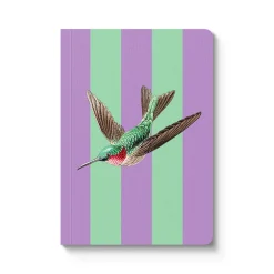 Striped Hummingbird A6 Perfect Bound Notebook