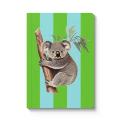Striped Koala A6 Perfect Bound Notebook