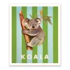 Striped Koala Small Art Print (12x10)