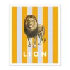 Striped Lion Riso Print (12x10)