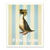 Striped Penguin Small Art Print (12x10)
