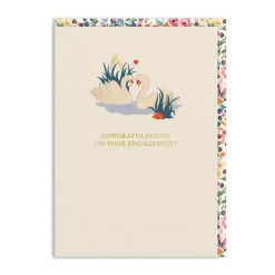 Swans On Your Engagement Card