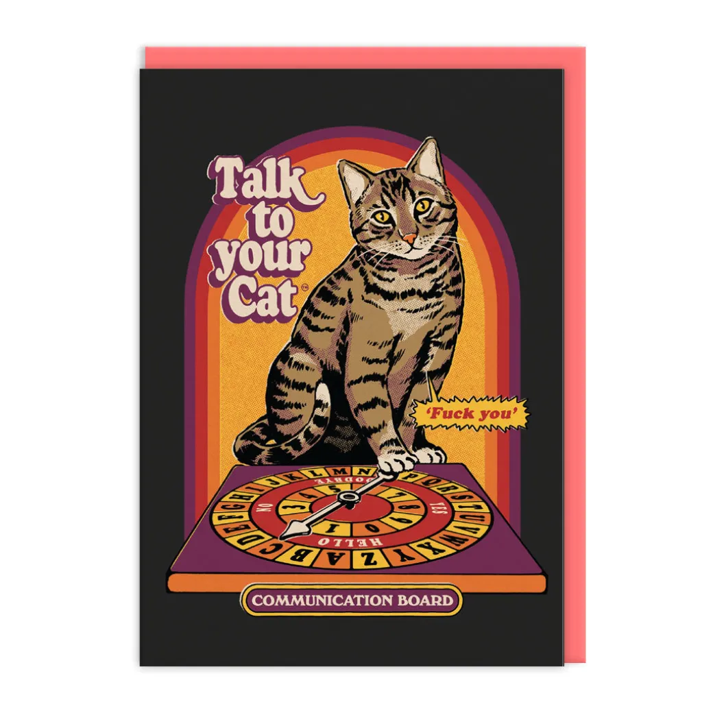 Talk To Your Cat Greeting Card 🐱 - Steven Rhodes | Ohh Deer