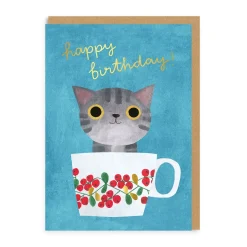 Teacup Kitten Birthday Card | Ohh Deer