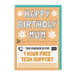 Tech Support Voucher Mum Birthday Card 💻 | Ohh Deer
