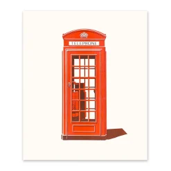 Telephone Box Riso Print (12x10)